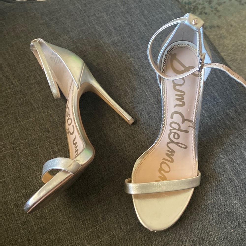 Sam Edelman gold sandal heels